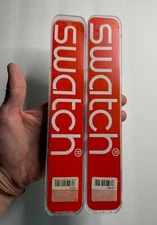 ⭕️ VINTAGE SET OF 2 SWATCH WATCH EMPTY PRESENTATION BOXES WITH MANUAL ONLY