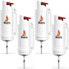 4 Pack Burn Pepper Spray Keychain for Self Defense 1/2oz Police Strength White
