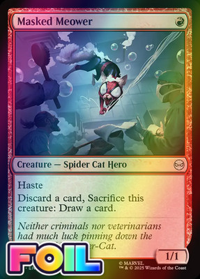 x1 Masked Meower FOIL SPM Spider-Man MTG 82 M/NM 1x