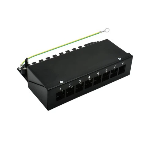 ProfiPatch Patchpanel Verteilerfeld Desktop 8 Port Aufputz für Keystone Module