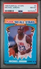 1990-91 Fleer All-Stars #5 Michael Jordan PSA 8 Graded Card NBA 90 AS All-Star