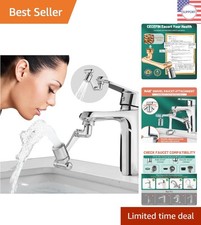 Patented 2-Mode Sink Aerator with Multidirectional Swivel for Easy Cleaning