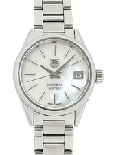 TAG HEUER Carrera Lady WAR2411.BA0776 White Ladies Used Watch #21025