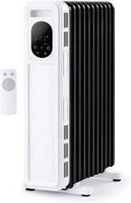 Zeni 11-Fin Oil Filled Radiator & Digital Remote Heating Timer Thermostat HSEGAR