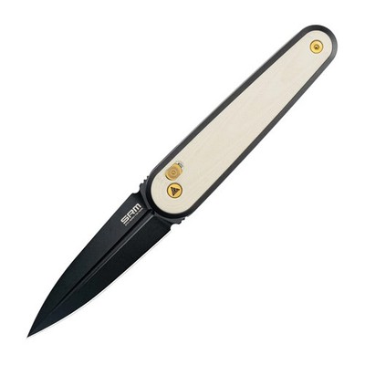 SRM Knives Twin 251MB-GT2 Ambi Lock White G10 Folding Bohler N690 Knife
