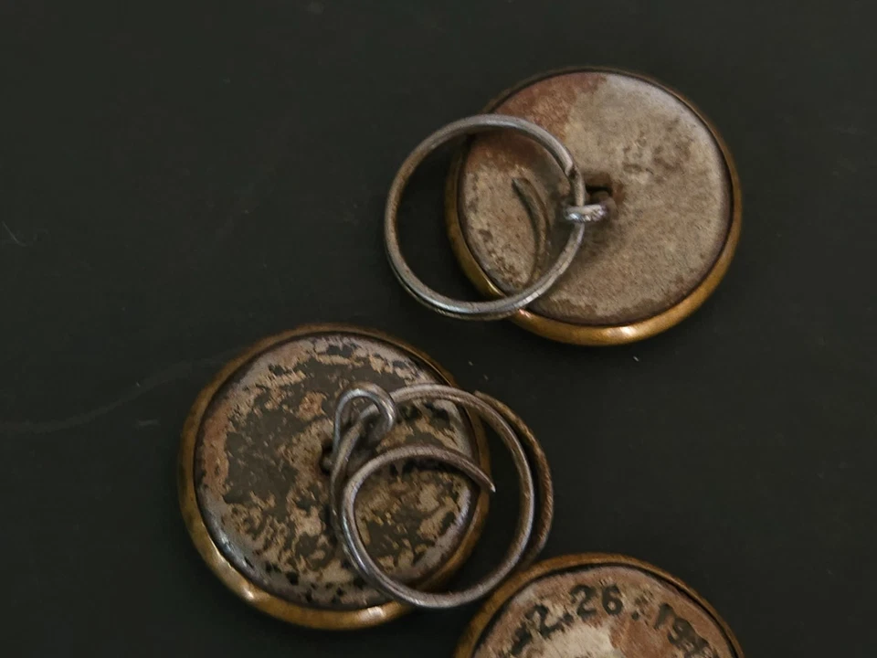 Vintage The Lark Brass Shank Button Set of 3 Bird Sewing Buttons - Image 4 of 4