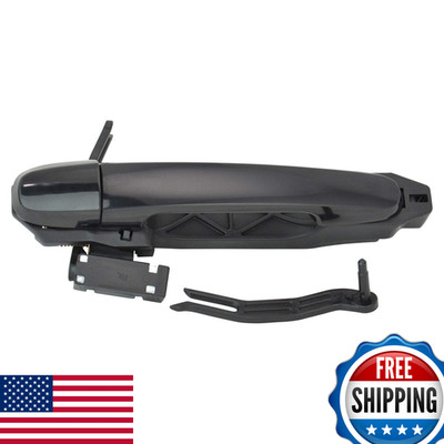Trq Exterior Door Handle Black Rear Lr Driver Side For 02-06 Camry Corolla