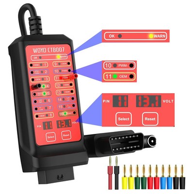 OBD2 Breakout Box,  CTB007 12V/24V CAN Tester Box with 27 inches OBD Exte...