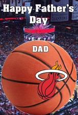 pnc207 Miami Heat Happy Vatertag personalisierte Grußkarte