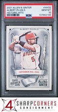 2021 TOPPS ALLEN & GINTER HISTORIC HITS #HH32 ALBERT PUJOLS POP 5 PSA 10