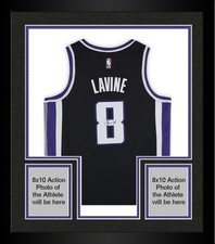 Framed Zach Lavine Sacramento Kings Signed Nike 2023-24 Icon Swingmna Jersey