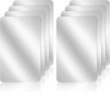 8 Pack Acrylic Mirror Tiles, Shatter Proof Plastic Mirror Stickers, Small Fle...