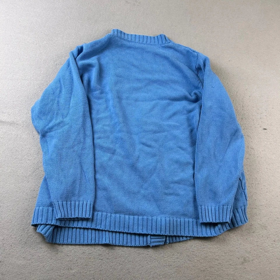 Suéter Woman Within para mujer 1X 22/24 azul cuello en V mangas largas cárdigan abotonado Foto 3 de 4