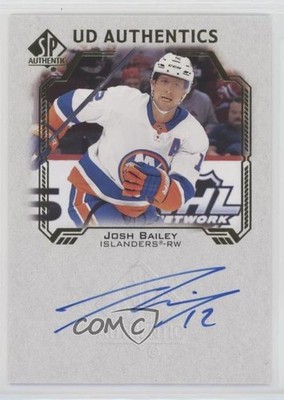 2021-22 SP Authentic UD Authentics Josh Bailey #UDA-JB Auto 2d8