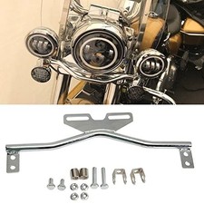 Motorcycle Passing Light Bracket Bar Driving Spot Fog Lamps Chrome Bracket