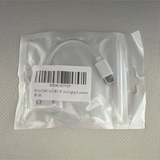 White USB-C to Dual USB-C Adapter 1:2 Splitter