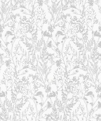 Erismann Tapete Vlies 10251-31 Weiß Grau Silber stylisch Pflanzen Floral