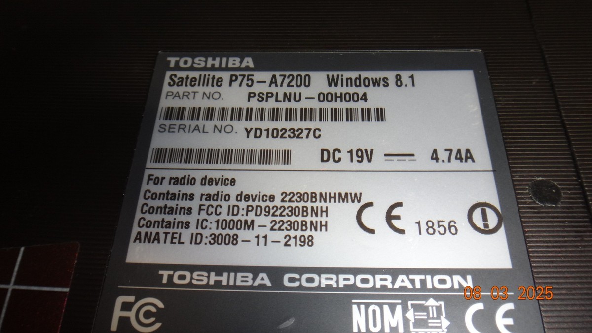 New For Toshiba Satellite P75-A7100 P75-A7200 P70T-AST2GX1 - Foto 5