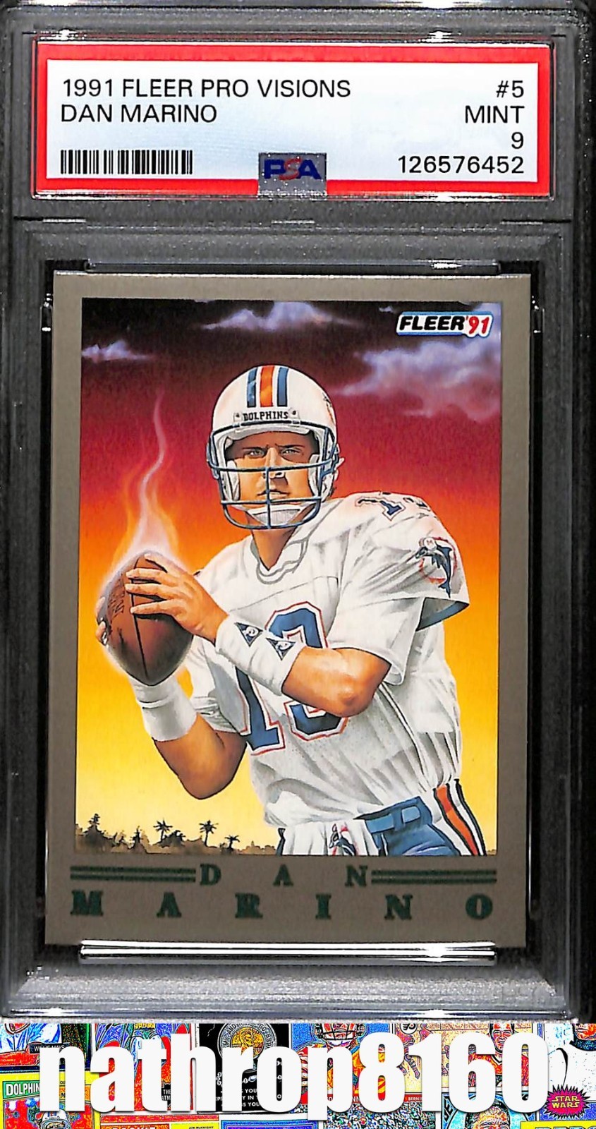 1991 Fleer Pro Visions #5 Dan Marino HOF Miami Dolphins PSA 9 MINT 13349