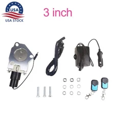 3" Electric Exhaust Valve Control Motor Valve Stainless with Remote Switch Kit