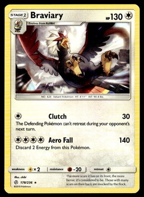 2019 Sun & Moon - Cosmic Eclipse Braviary Stage 1/Rare #178