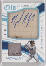 2019 Panini Immaculate Old English Blue 8/10 Miguel Andujar #OE-MA Auto 1u6