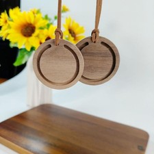 1PC Round Premium Wood Diffuser Handmade From White Wax Wood And Black Walnu HY2