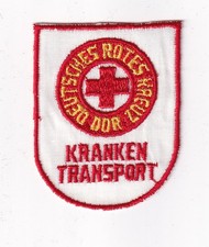 Abzeichen gestickt DDR DRK Rotes Kreuz Krankentransport