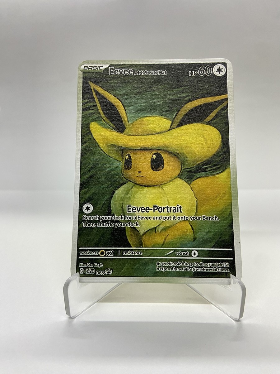 van gogh pokemon card list Pokmon Center Van Gogh Museum 6-Card Sleeve Set Pikachu Gray Felt Hat   AARC Hobbies