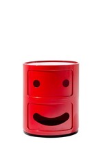 Kartell Componibile Smile Contenitore Sorriso ABS Rosso 32 x 32 x 40 cm
