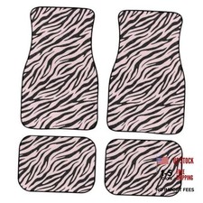 Pink Zebra Stripes Print Non Slip Car Floor Mats Full Set Of 4 Pink Zebra Print Pink Zebra Stripes Print Non Slip Car Floor Mats Full Set Of 4 Pink Zebra Print
