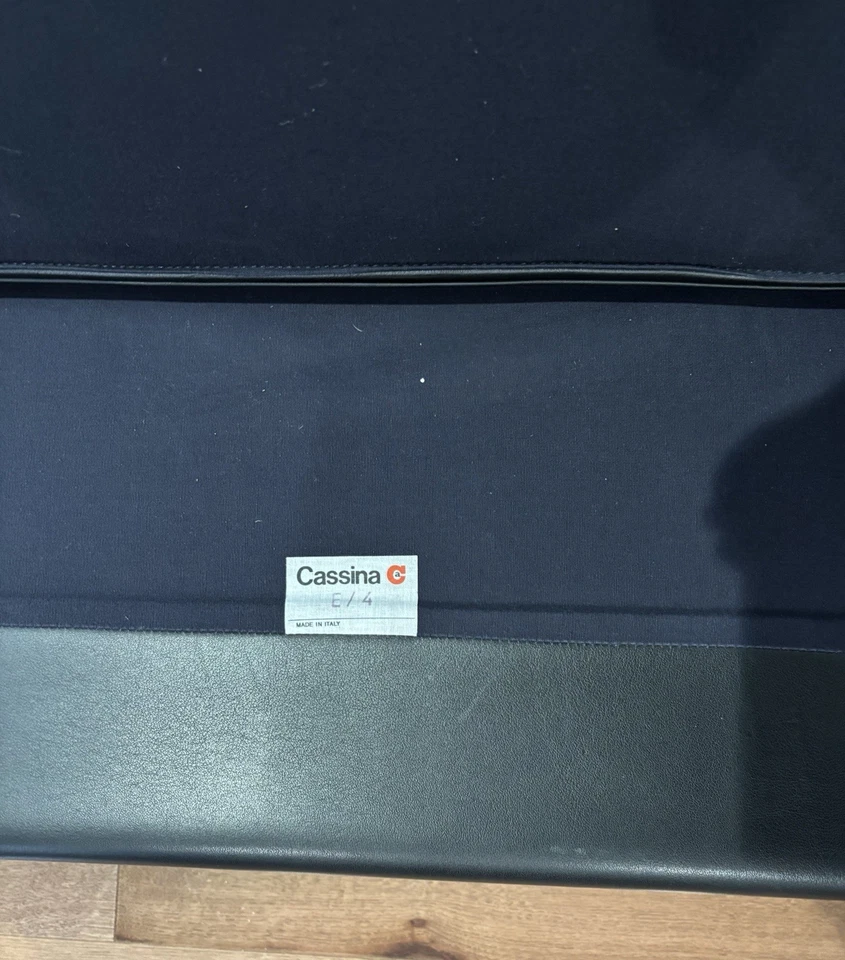 Maralunga vintage de cuero negro? ¿Fiandra? Sofá de 3 asientos de Cassina Local PU solamente Foto 2 de 3