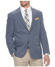 Chaps by Ralph Lauren Men's Classic Fit Sport Coat Blazer Jacket Blue Size 46L