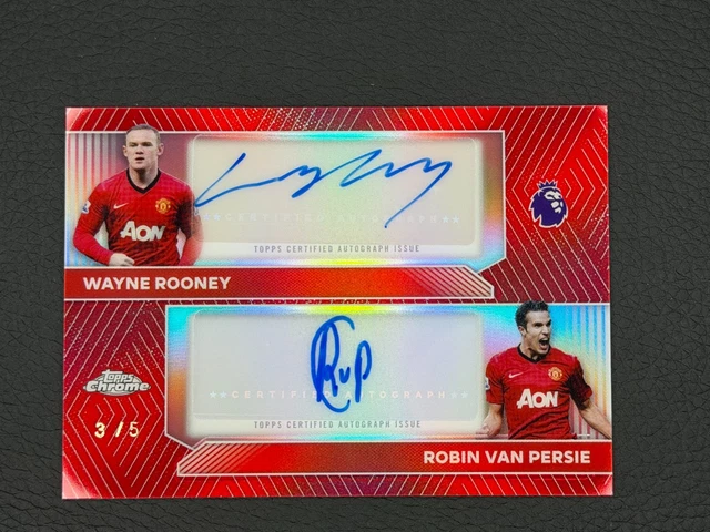 2026 WAYNE ROONEY & ROBIN VAN PERSIE TOPPS CHROME SOCCER Dual Auto RED /5