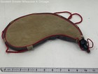 Unbranded Tan Brown Suede Leather Kidney Shape Bladder Canteen Red Rope — photo 3