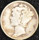 1937-D FINE Mercury Dime, 90% Silver