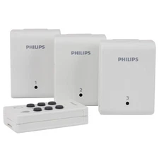 Philips 3 pack Wireless on/off switches with remote, Model #SPC1235AT/27