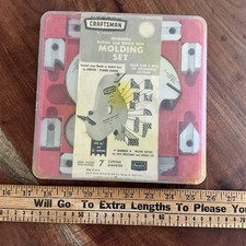 Sears Craftsman 9 3217 Triple Cutter Molding Head Set 7&rdquo; Dia 5/8&rdquo; 3/4" Arbor VTG