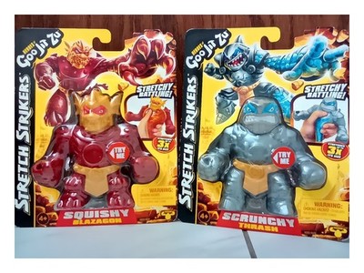 Heroes of Goo Jit Zu Scrunchy Thrash & Squishy Blazagon Stretch Strikers Figures