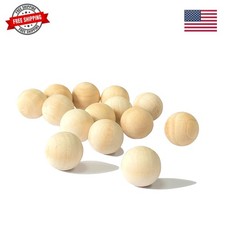 100 Pieces 1 Inch Wooden Balls Round Wood Beads Unfinished Wooden Sphere for ...