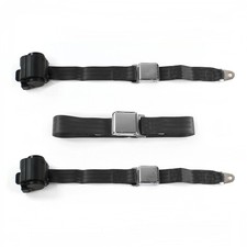 D Truck 1966-1971 Airplane 2pt Bk Retractable Bench Seat Belt Kit - 3 Be