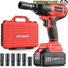 Cordless Impact Wrench 600Nm Brushless Motor 4Ah Battery Charger Tool Set New
