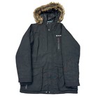Suzuki Collection Parka Jacket Fur Hooded Outdoors Black Mens Small