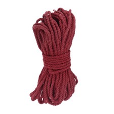 0.3" 98 Feet Macrame Cord, Cotton Cord Rope String 3 Strands Wine Red