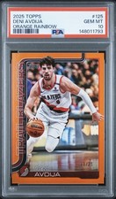 2025-26 Topps - PSA  10 - Deni Avdija #125 - Orange Rainbow /25