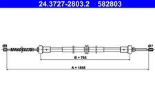 Bremsseil Seilzug Feststellbremse ATE 24.3727-2803.2 für FORFOUR SMART 453 3 TCe