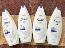 Lot of 4 Bottles of Dove Deep Moisture Body Wash, 8.4 oz. (250ml), New. Free S+H