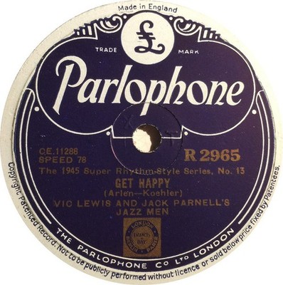 Vic Lewis And Jack Parnell's Jazz Men - Get Happy / Someday Sweetheart (Shell...