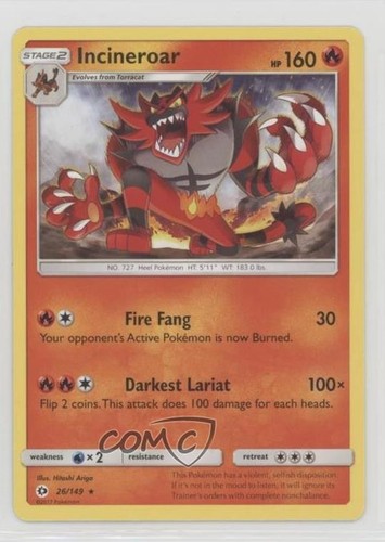 Incineroar Pokémon Sun & Moon Base #26 | eBay