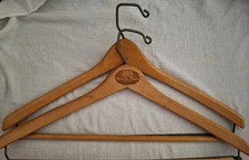 Vintage Lot - 2 Wooden Clothes Hangers - Suits, Pants, Coats